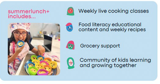 Summerlunch+ Free cooking classes for children